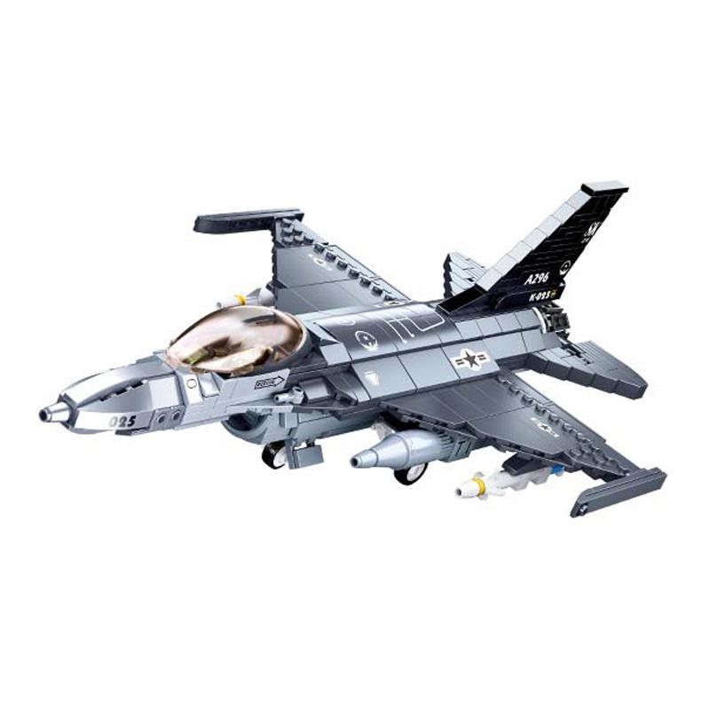 521 шт. 0891 Военный истребитель F16 Набор блоков Модель американского самолета «Сокол» Современная война Строительные блоки Игрушки для детей Кирпичики Подарок