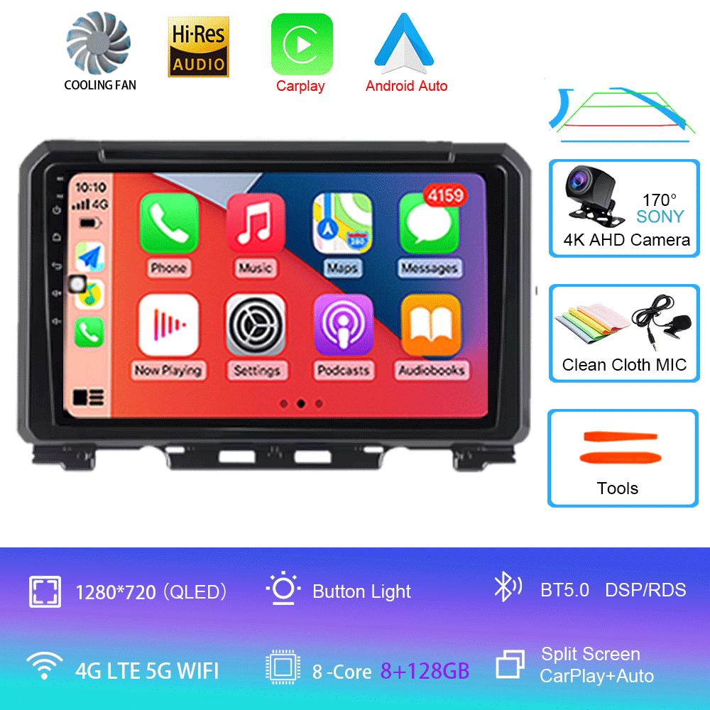 For Suzuki Jimny JB64 JB74 2018 2019 2020 Antoradio Android 14 2 Din Car Multimedia Stereo Player GPS Navigation Wifi DSP 9 Inch