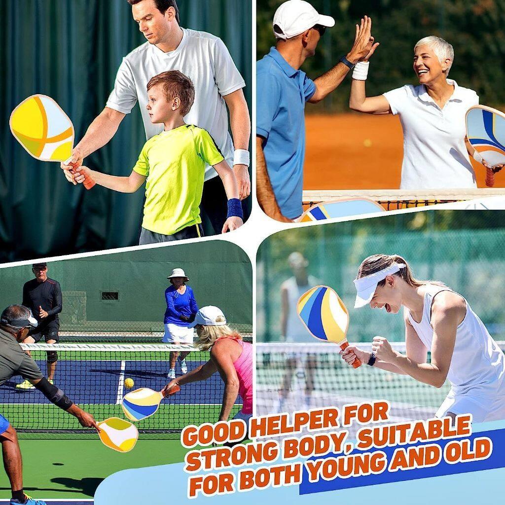 Падлы для пиклбола Лицо из углеродного волокна и графита Нескользящая рукоятка Легкий графит