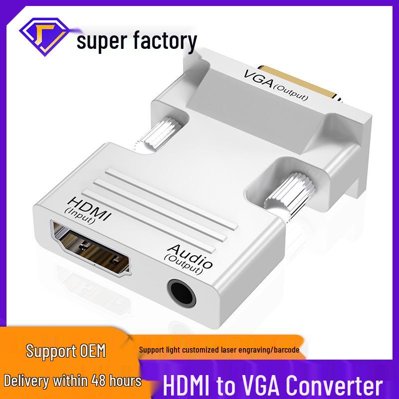 Адаптер HDMI на VGA со звуком для компьютера, монитора, телевизора, проектора
