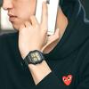 Casio Серия для молодежи Квадратный циферблат Цифровые Ретро Десятилетняя батарея Маленький квадратный Электронные 100-метровая водозащита Электронный механизм Ремешок из смолы AE-1200WH-1B