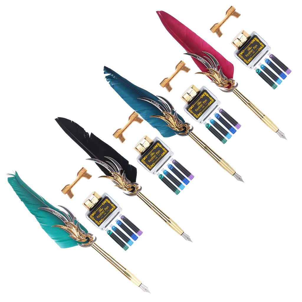  Набор для письма и каллиграфии в винтажном стиле из металла в стиле ретро с чернильницей SP270