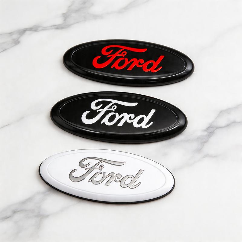 14.5cm Aluminum Overlay Emblem Badge For Ford Mondeo Explorer Edge Focus Fiesta Kuga Transit Ecosport Escape MK3 Auto Accessory