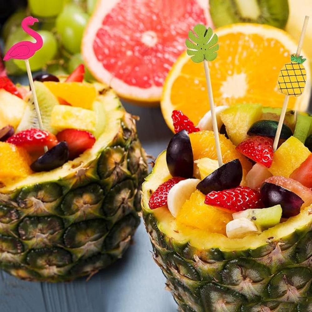 Набор из 100 штук свадебных принадлежностей, коктейльные шпажки для закусок 4,7 дюйма, фруктовые палочки, жемчужные декоративные бамбуковые зубочистки для вечеринки, дня рождения