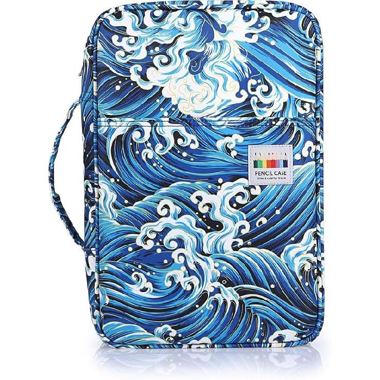 BTSKY Colored Pencil Case 300 Slots Pen Pencil Bag Organizer with Handy Wrap Portable- Multilayer Holder for Crayola Colored Pencils & Gel Pen,