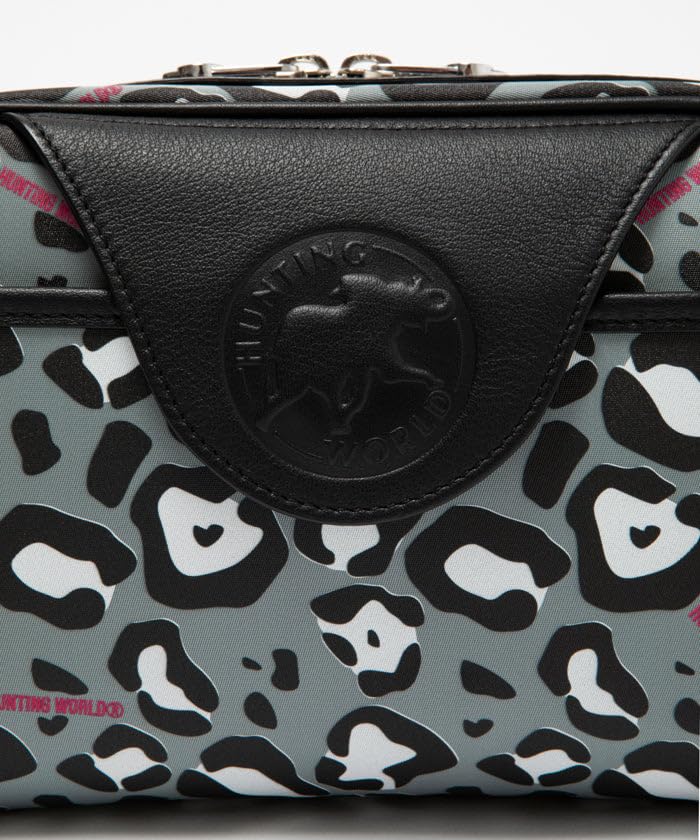 Клатч Hunting World Tradition с леопардовым принтом, серый