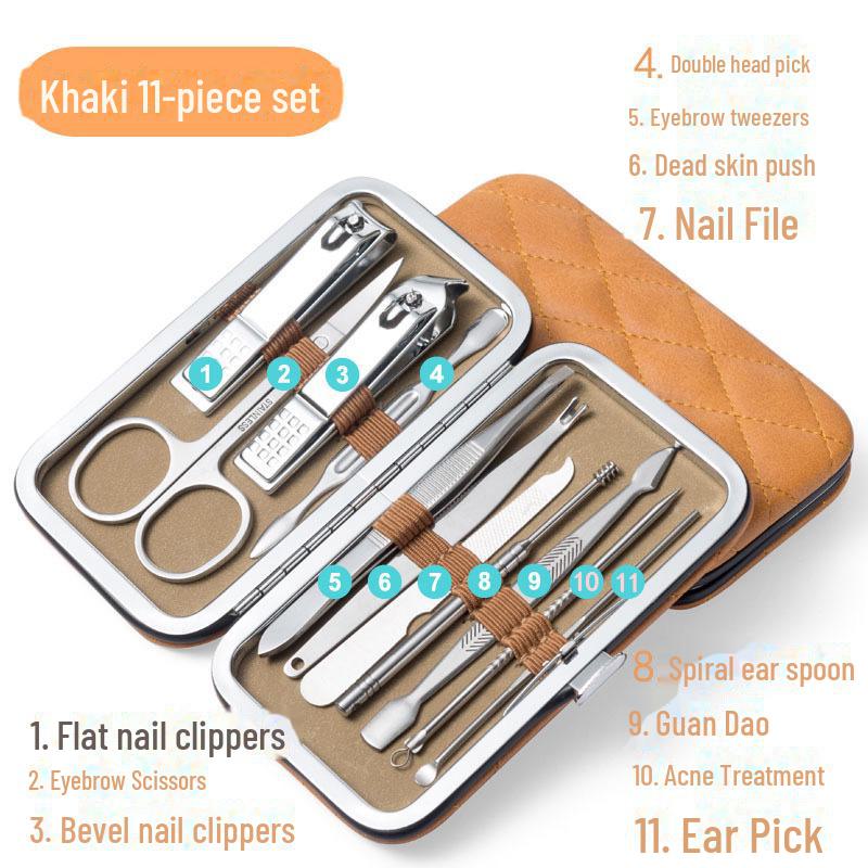 Набор кусачек для ногтей из нержавеющей стали для рук и ног — включает в себя средство для удаления омертвевшей кожи и плоскогубцы Hawkbill.