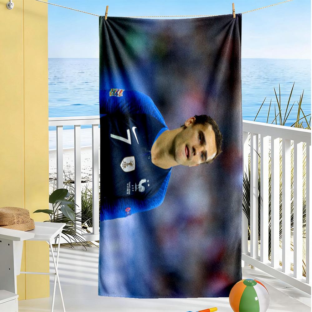 Atletico Madrid's Player Action Beach Towel Soft Durable Quick-Dry Comfortable Lightweight Suitable for Swimming, Gym, Camping, Yoga Vacation
