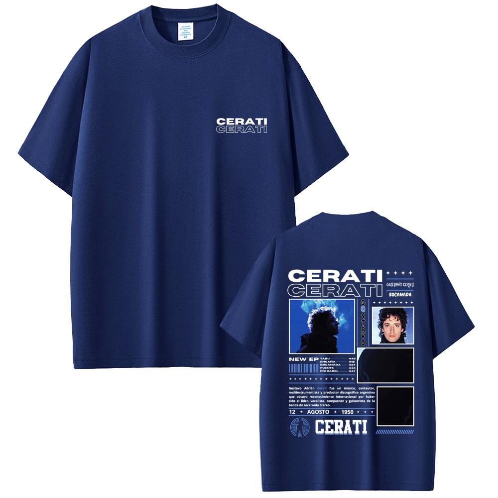 Певец Густаво Cerati 100% хлопок мужская рубашка гавайская роскошь Графический HipHop Футболка лето Y2K короткий рукав мода оверсайз топ