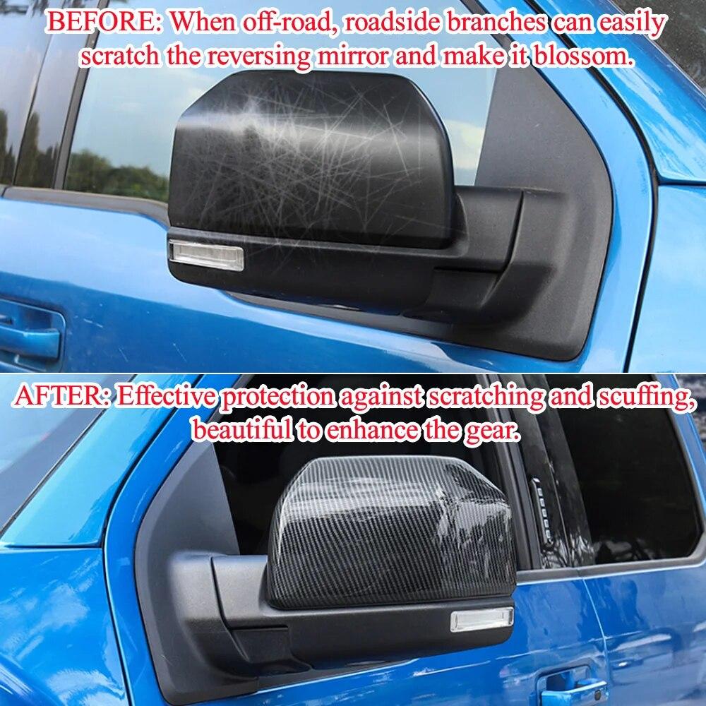 Car Door Side Rearview Mirror Decoration Cap Protective Cover for Ford F150 2015 2016 2017 2018 Exterior Accessories
