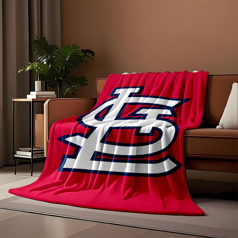 Red Blanket with Interlocking Letters print blanket soft and cozy perfect for the living room bed sofa or a nap,gift