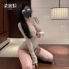 Erotic lingerie, yoga, sexy stunner, jumpsuit, zipper opening, pure desire, free from breast-baring uniforms