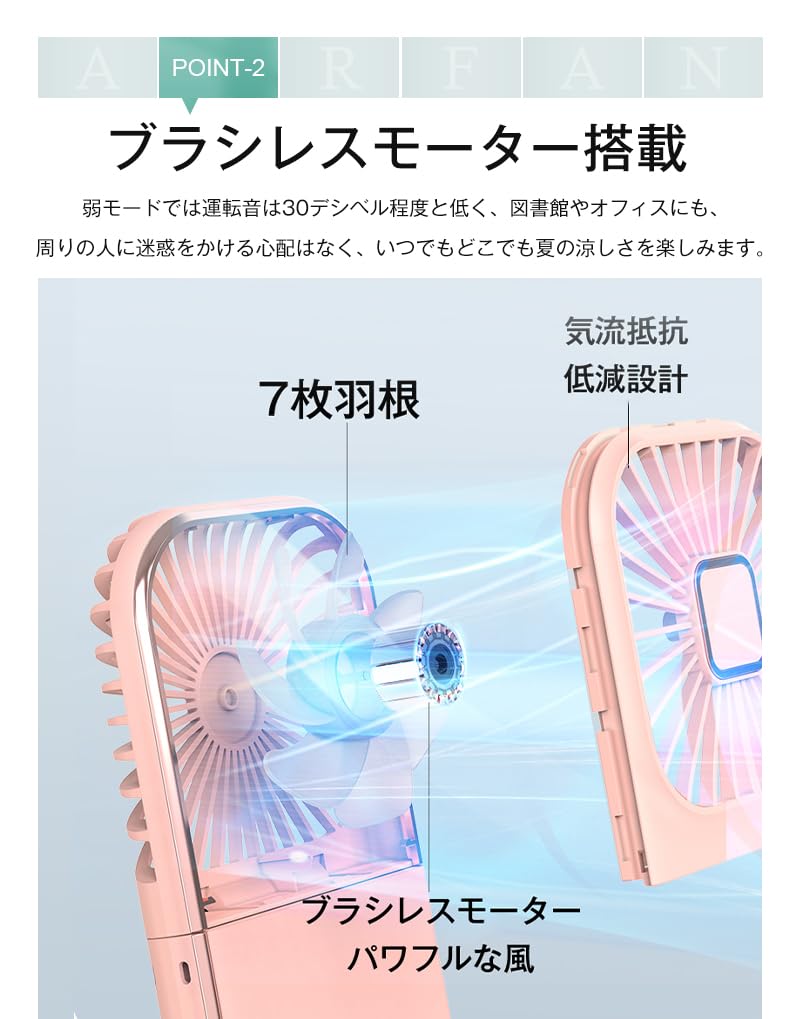 for Powerful 3000mAh Portable Handheld Airflow 3000mAh Battery Level Perfect for Mountain Fireworks and Summer Heatstroke Prevention [New 2025