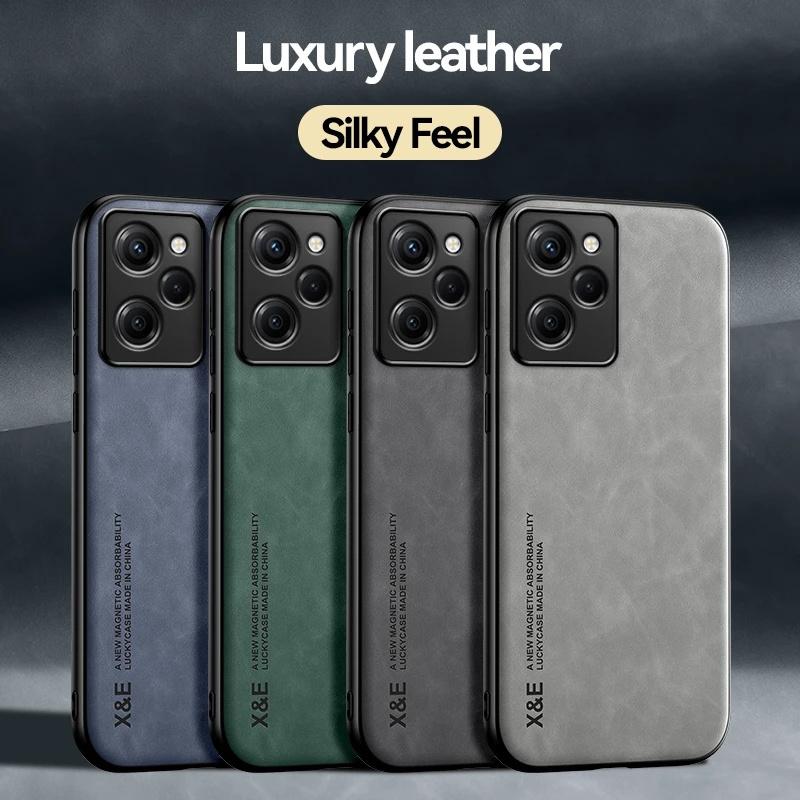For Poco X5 Pro 5G Case Magnetic Holder Phone Case For Poco X5 Poco X5 Pro Poco X5 Leather Soft Silicone Back Cover