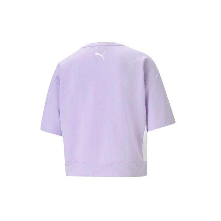 Puma Modern Sports Logo Print Round Neck Short Sleeve T-Shirt Women Tops Light-Lavender 585952-16