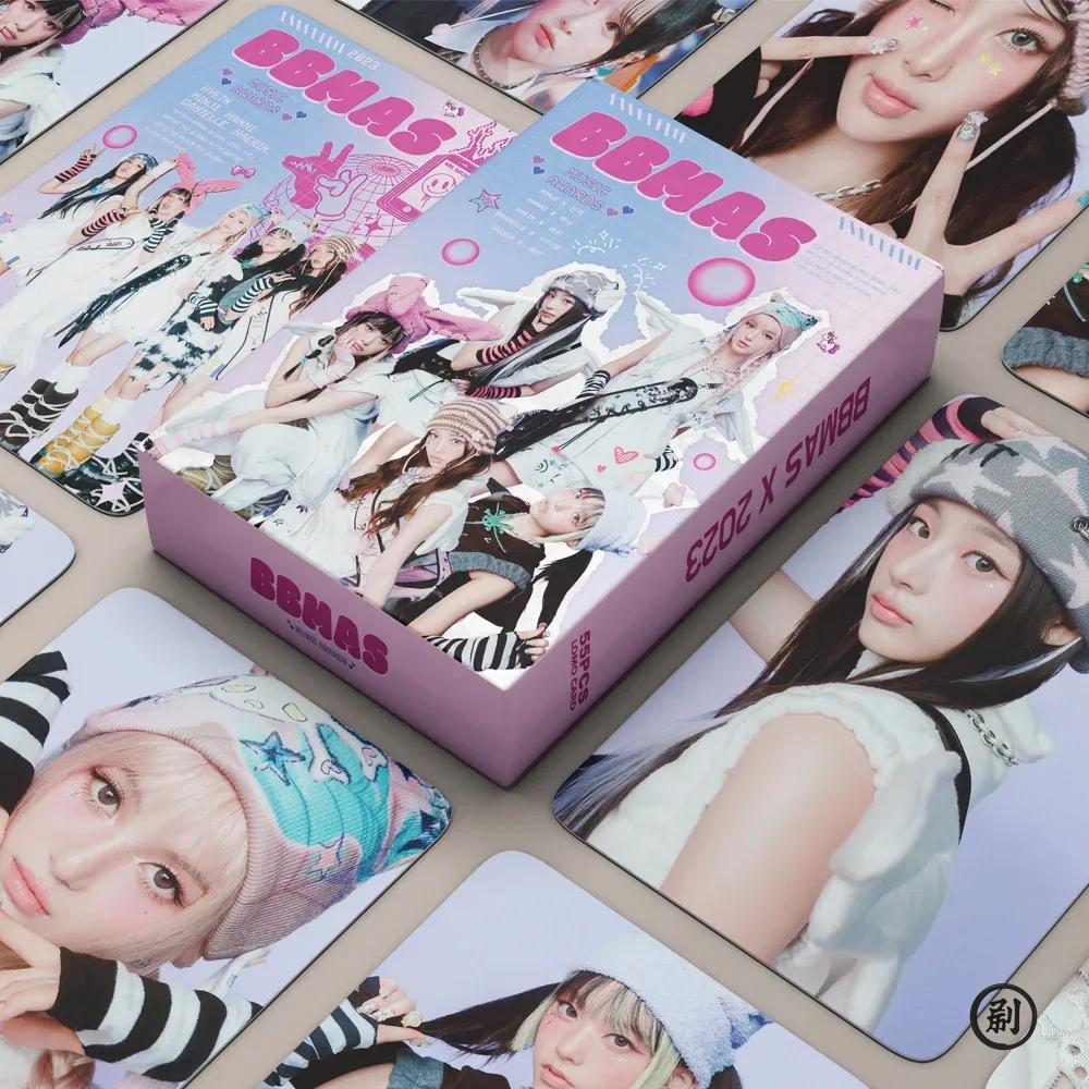 55 шт. Idol Девичья группа Новый альбом Bunnies Club HD Печатные фотокарточки MINJI Hanni DanieIIe Hyein Haerin Карточки Lomo Подарки для фанатов