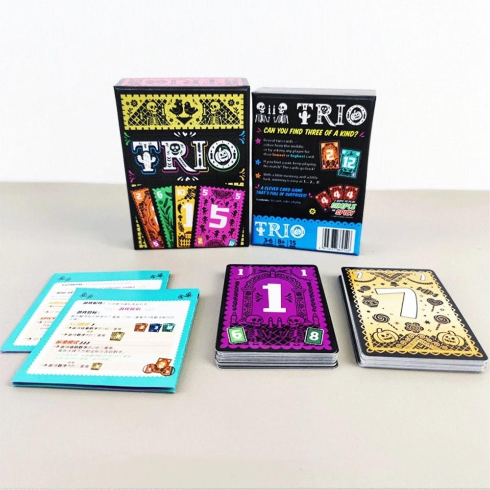 Strategic Card Board Game TRIO Fun For Family Friend Parties 36 Players All Ages Entertainment Toy