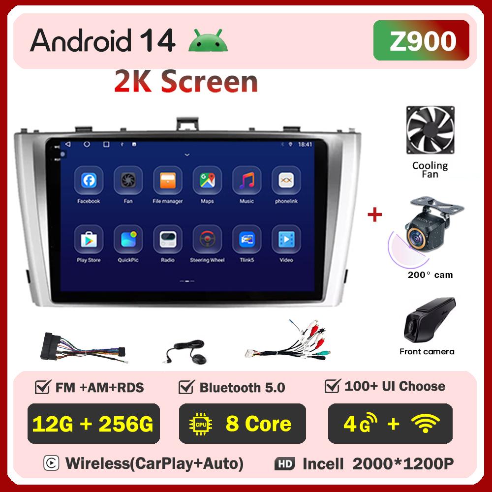 Для Toyota Avensis 3 T27 2008-2015 автомобильный радиоплеер Car Carplay экран Autoradio Mirror Link Android Auto сенсорный экран 8 ядер