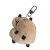 Cartoon Capybara Plush Keychain With Squeaky Sound Bag Pendant Soft Practical Decoration Accesories For Bags And Keys