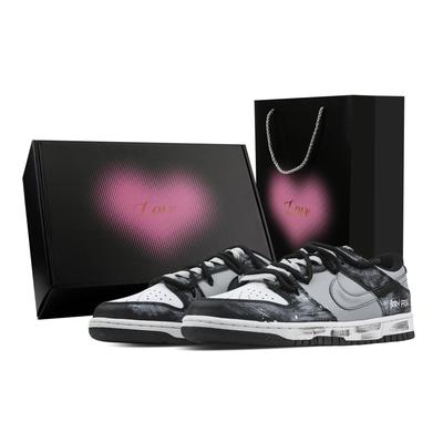Кроссовки для скейтборда Dunk Ink Freedom Heart Box Устойчивые к истиранию Низкие Унисекс Черный Серый HF5441-100(Команда773-1-)