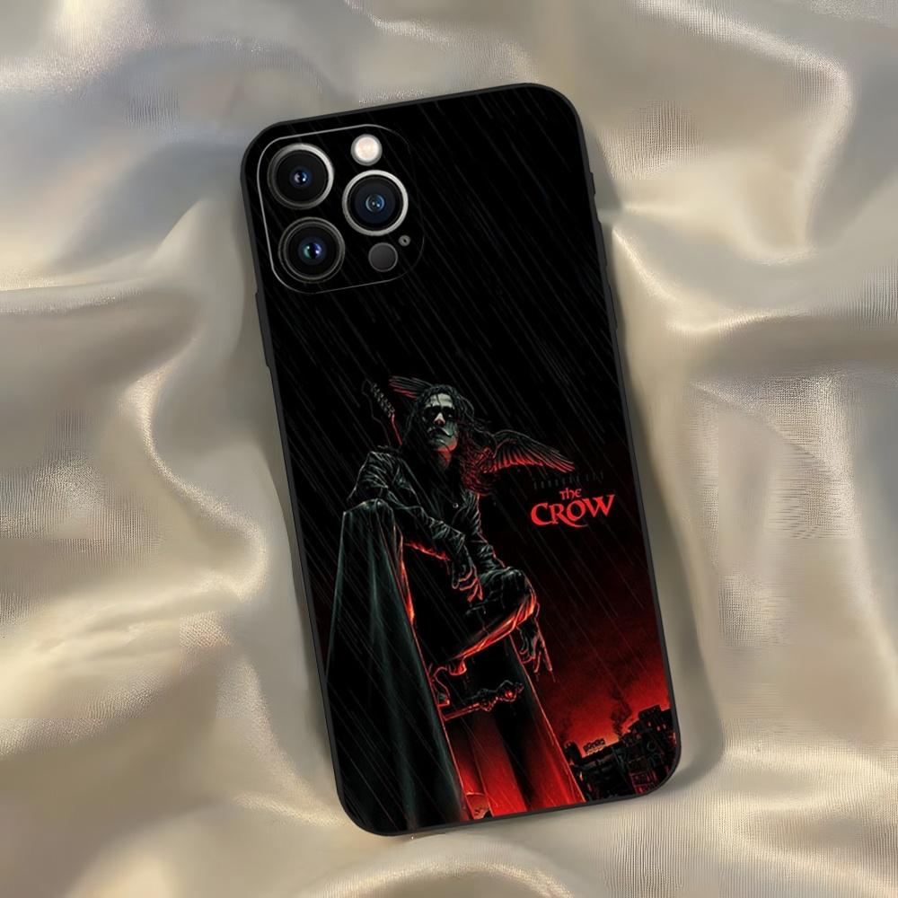 TV The C-crow Phone Case for Iphone 17 Air 16 15 14 13 12 Pro Max Xr X Xs Mini Plus Black Soft Silicone Cover