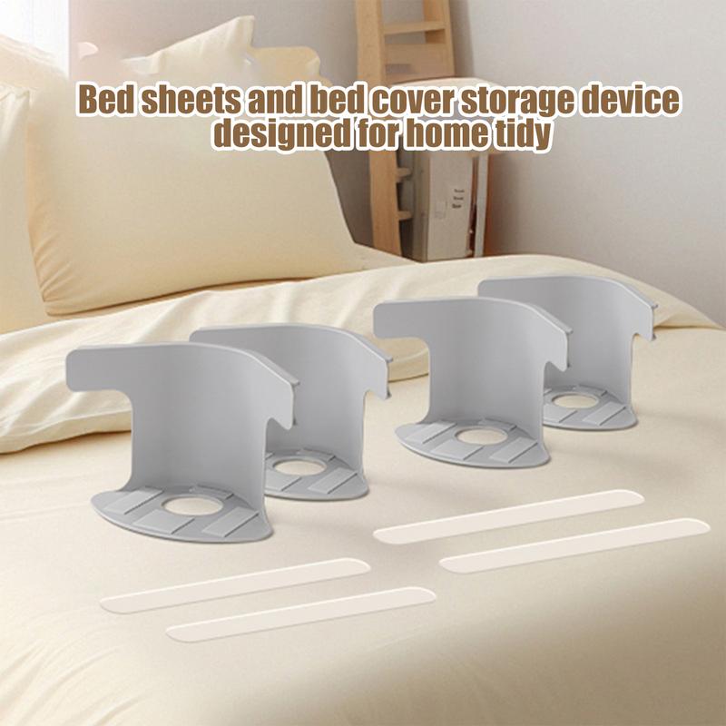 Multifunctional 4pcs Bed Sheet Fasteners Sheet Ties Heavy Duty Bedsheet Corner Tightener Clips Elegant appearance home supplies