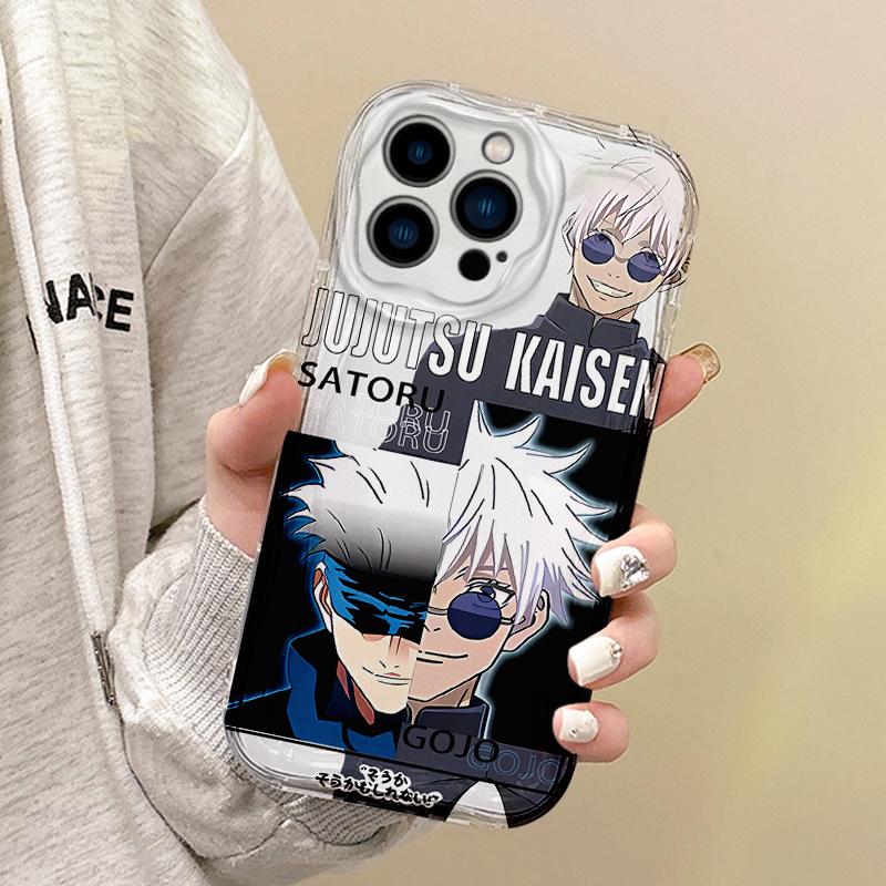Новый аниме чехол для телефона Satoru Gojo из Jujutsu Kaisen для iPhone 16 15 14 ProMax 13 12 11 8 7 Plus X XR XS Max, силиконовый чехол из ТПУ
