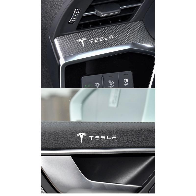 2/5/10Pcs Car Interior Random Stickers Car Steering Wheel Emblem Styling For Tesla Model 3 Model X S 2016-2023 Model Y Decals TM3 TMX