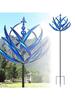 Садовая декоративная ветряная мельница уникальная металлическая вращающаяся мельница съемная синяя прочная светоотражающая с заземлением художественный декор для сада