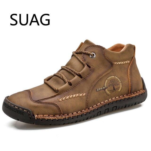 Удобная повседневная обувь Мужские кроссовки Кожаные мокасины Мужская обувь Зимняя дышащая обувь на плоской подошве Мокасины Большие размеры 47 48