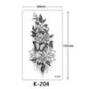 English Letter & Flower Butterfly Tattoo Stickers - Waterproof & Sketch Line Design