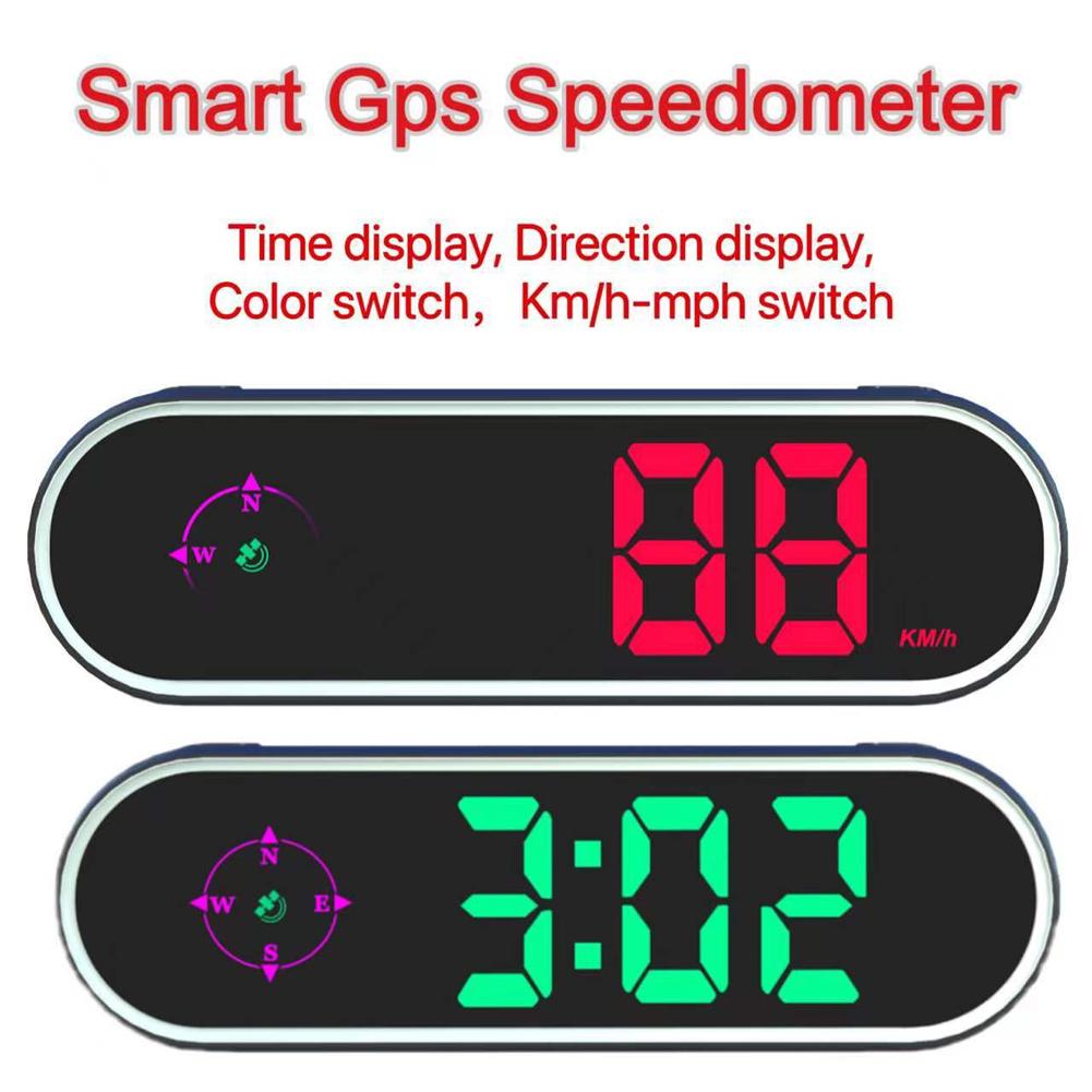 Новый цветной дисплей GPS цифровой спидометр часы HUD дисплей сигнализация превышения скорости переключатель км/ч миль/ч для всех автомобилей рождественский подарок