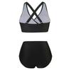 Женский комплект бикини с высокой грудью на бретелях, комплект из двух частей, бикини Pringt, пляжная одежда