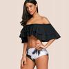 Two-piece bikini swimsuit, Spanish ruffle, high waist, size L Two-piece bikini swimsuit, Spanish ruffle, high waist, size M