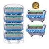 4Pcs Profesional Razor Blades Reemplazo 5 Cartuchos Compatibles Con Gillettee Fusione