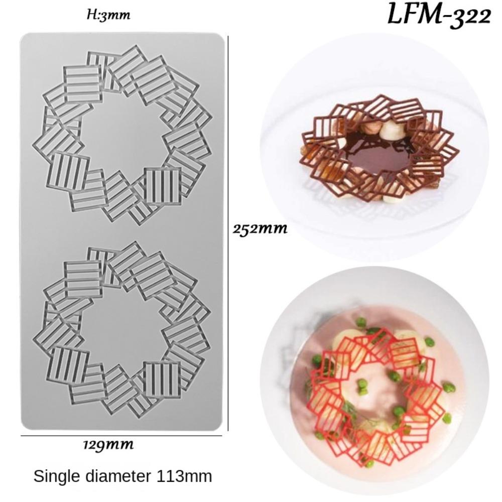 Украшение бордюра Украшение торта Форма для мастики Силиконовая форма Кружевная подложка Листья Венок Кружевная форма для торта