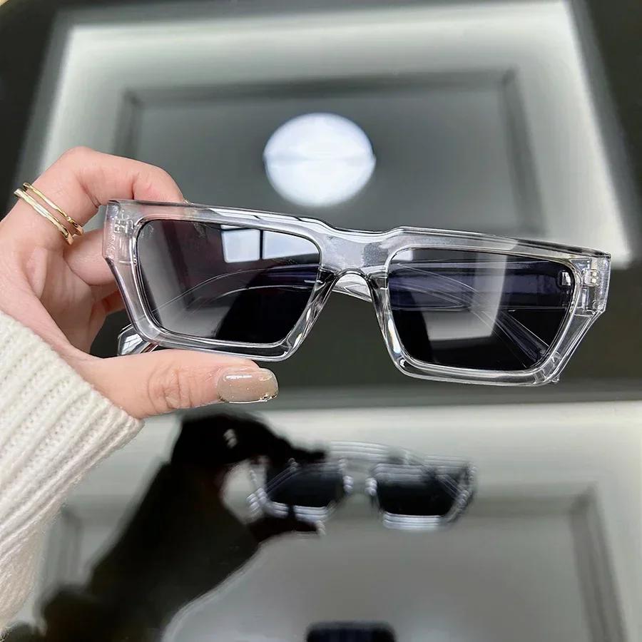 Классические квадратные повседневные модные солнцезащитные очки женские мужские винтажные стильные овальной формы минималистичные женские мужские