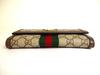Authentic GUCCI GG Ophidia Brown Leather Web Strip Continental Wallet #a068  Open box