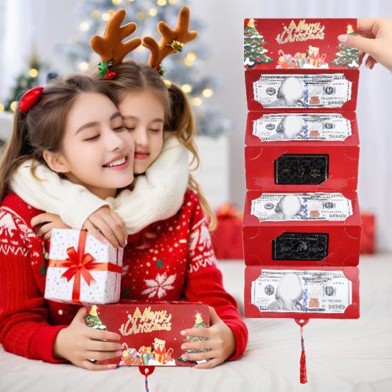 Christmas Cash Gift Envelope Surprise Money Holder with 10 Slots DIY