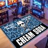 Cream soda skull-themed rug, suitable for living room, bedroom, game room, computer room and home décor.