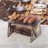 Portable Folding Barbecue Grill Heating Stoves Multifunction Camping Grill Rack Net Firewood Stove Stainless Steel Grill