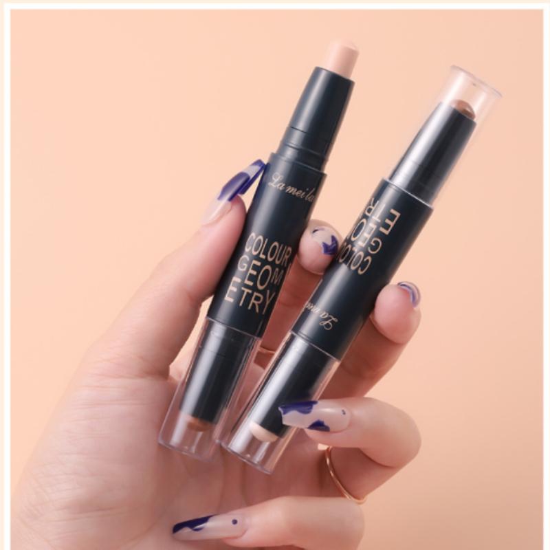 Новый контурный карандаш с двойной головкой, украшающий и осветляющий тени для лица, хайлайтер, контурная ручка, консилер для теней для носа