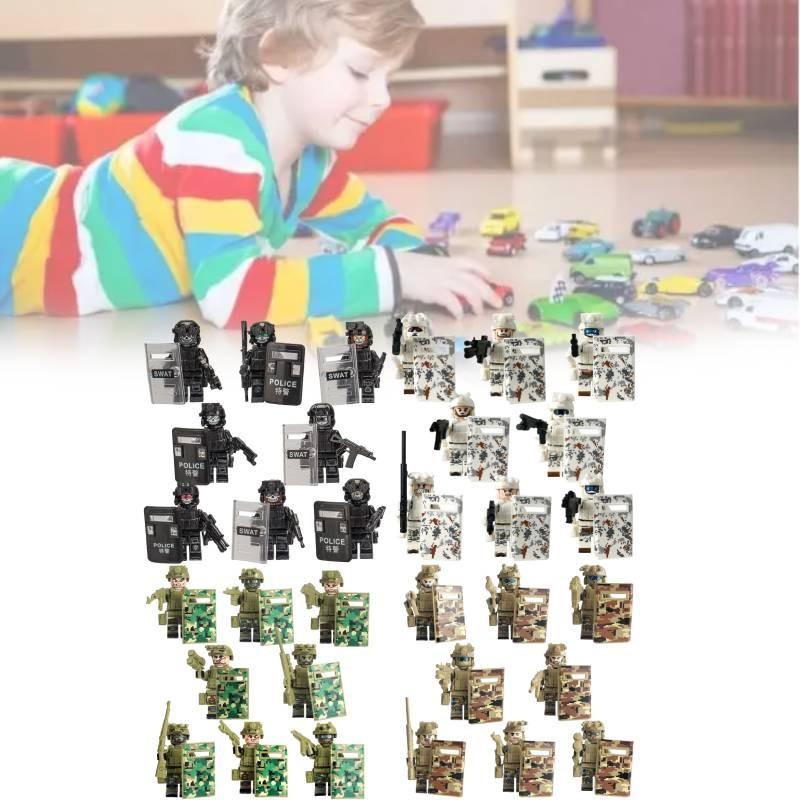 Совместимые военные фигурки, полиция, призрак, спецназ, строительные игрушки для детей