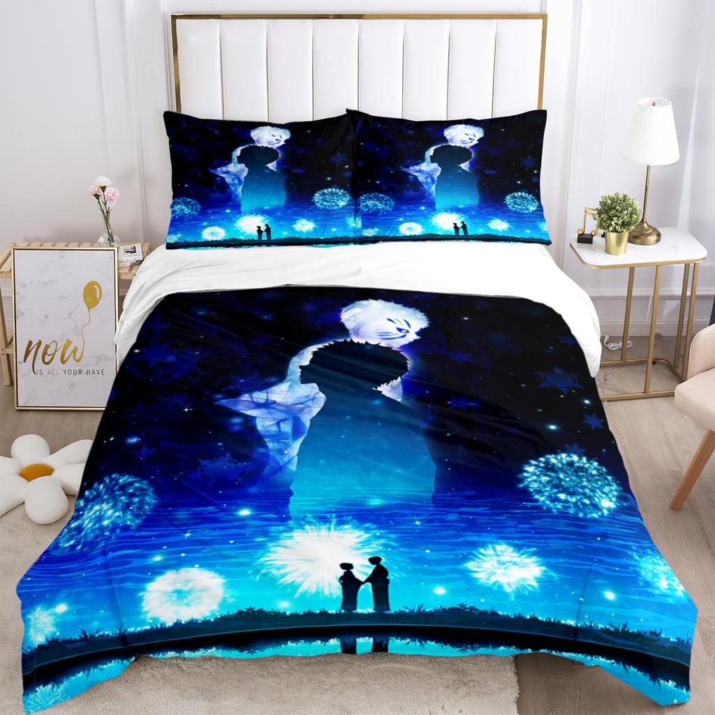 Комплект постельного белья с принтом «Аниме-убийца демонов» 2/3 предмета Nezuko, двуспальный, односпальный, размера «king-size», пододеяльник, комплект для детей и взрослых, подарок