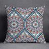 Retro Mandala Pattern Double Sided Pillowcase Decorative Square Cushion Cover for Home and Office Insert Not Included