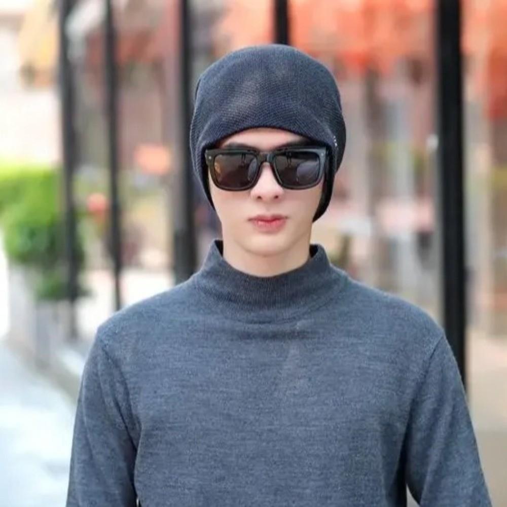 Unisex Warm Winter Hat Simple Style Outdoor Sports Hat Fashion Thick Knitted Hat  Skiing