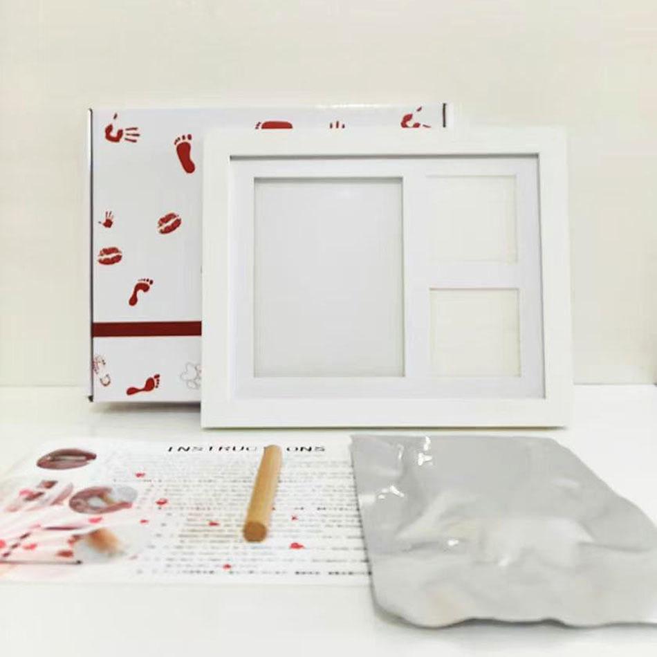 Минималистичная фоторамка для детских отпечатков рук и ног с подушечкой для чернил