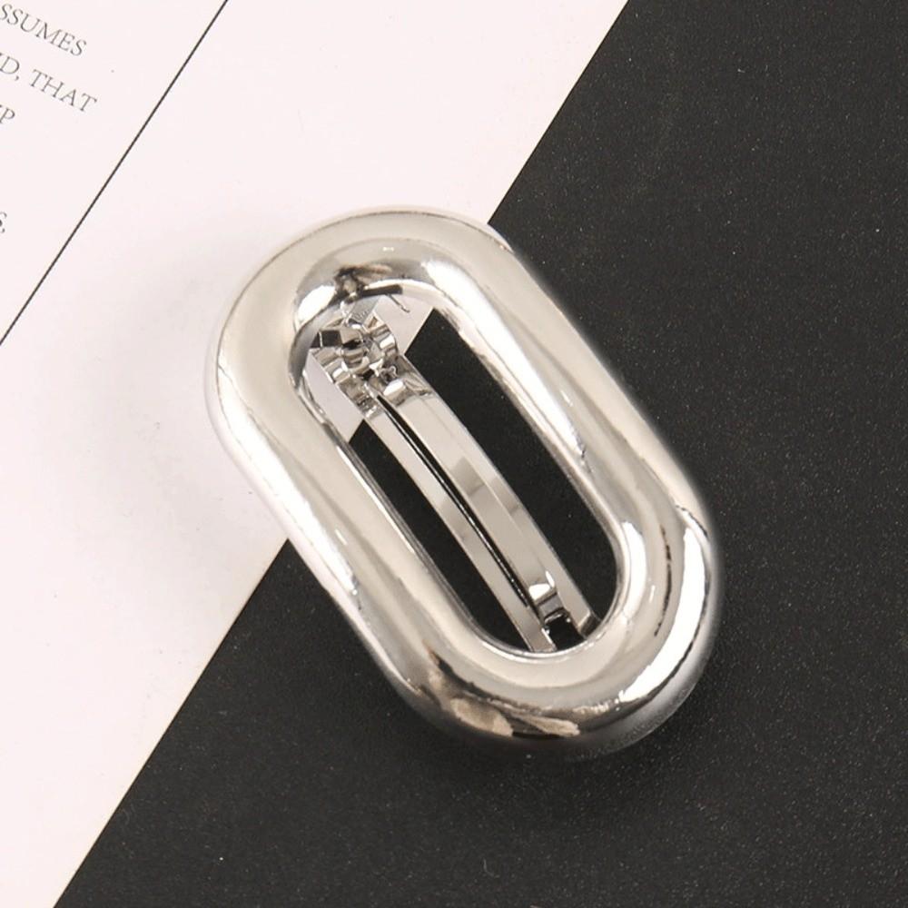 Elliptical Hollowed Out Spring Hair Clip Hollow Oval Ponytail Hairpins New Metal Hair Clips Women