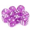 10pcs Six Sided 15mm Game Dices Transparent Cube Round Corner Portable Table Playing Games