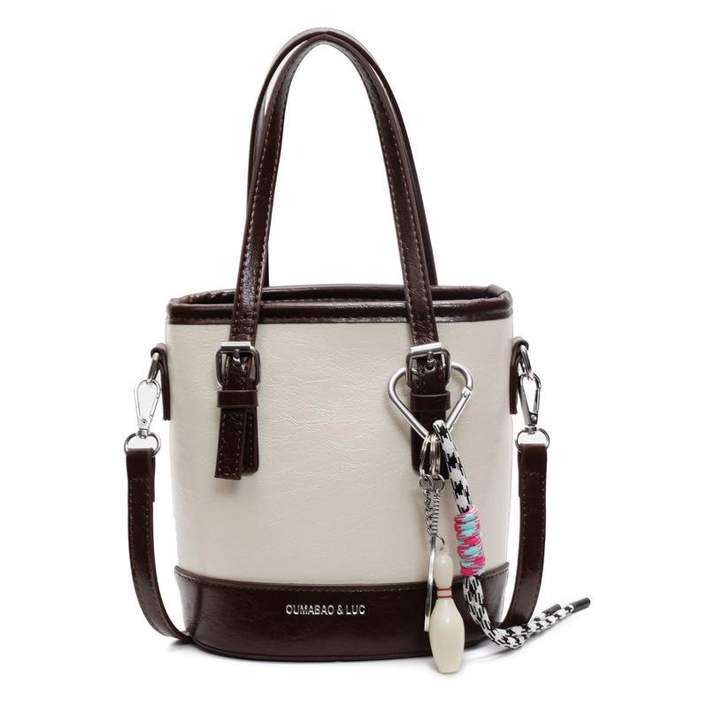 Contrasting Color Bag Women's New Fashion Versatile Shoulder Bag Handbag